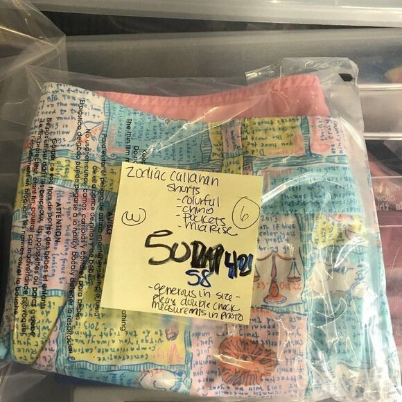 Lilly Pulitzer Womens Cotton Zodiac Callahan Shorts Colorful Print Chino Size 00 - Picture 10 of 10